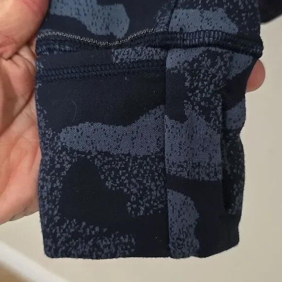 Lululemon Women’s Its Rulu Run Long Sleeve Shirt Camo Jacquard True Navy Size 8 - Picture 3 of 8